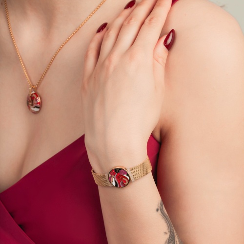 Браслет Fiore Luna на металическом ремешке, CB03784-2 G фото 4